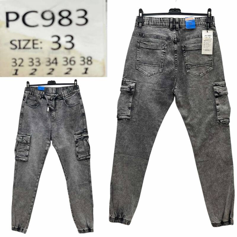 Spodnie jeansy meskie Roz 32-38, 1 Kolor Paczka 8 szt